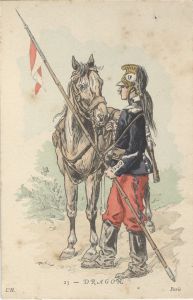 Почтовая карточка (открытка) «Драгун. Франция»  ― Сержант
