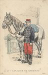 Почтовая карточка (открытка) «Кавалерист службы конского состава. Франция» 