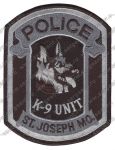 Нашивка кинологического подразделения полиции города Сент-Джозеф