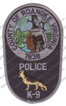 Нашивка кинологического подразделения полиции округа Роанок