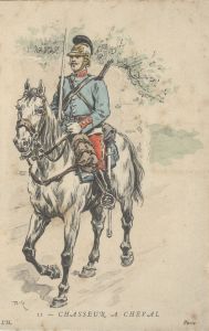 Почтовая карточка (открытка) «Конный егерь. Франция»  ― Sergeant Online Store