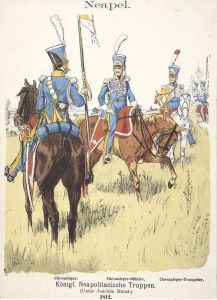 Почтовая карточка (открытка) «Неаполитанские шеволежеры. 1812 г.» ― Сержант