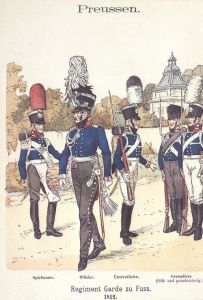 Почтовая карточка (открытка) «Прусский Пеший гвардейский полк. 1812 г.» ― Сержант